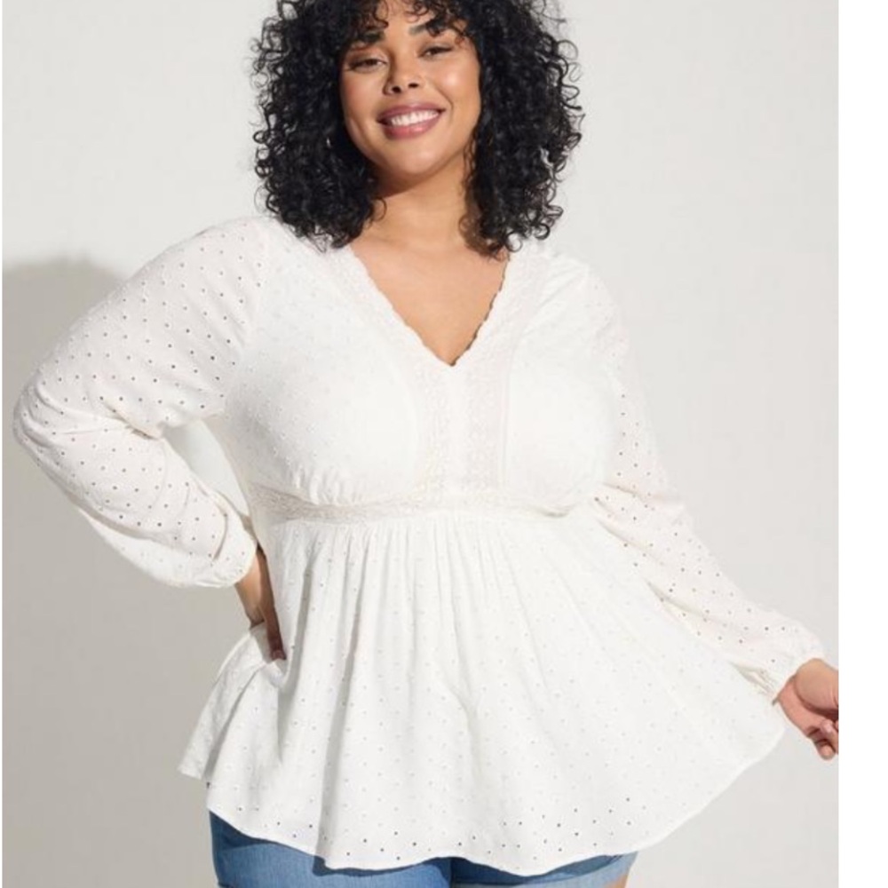 TORRID Babydoll Eyelet Top 2X NWOT